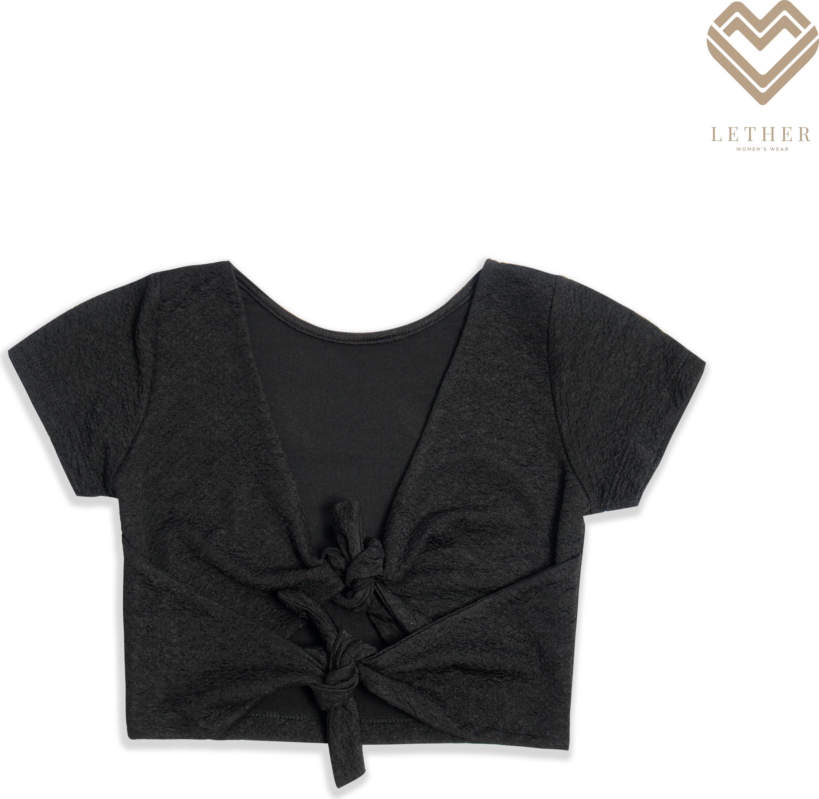 Black Backless Crotop