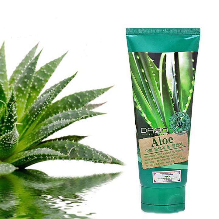 Sữa Rửa Mặt Hàn Quốc DABO lô hội 180ml_sạch sâu, se khít lỗ chân lông, ngừa mụn và dưỡng ẩm cho làn da mặt luôn mềm mịn