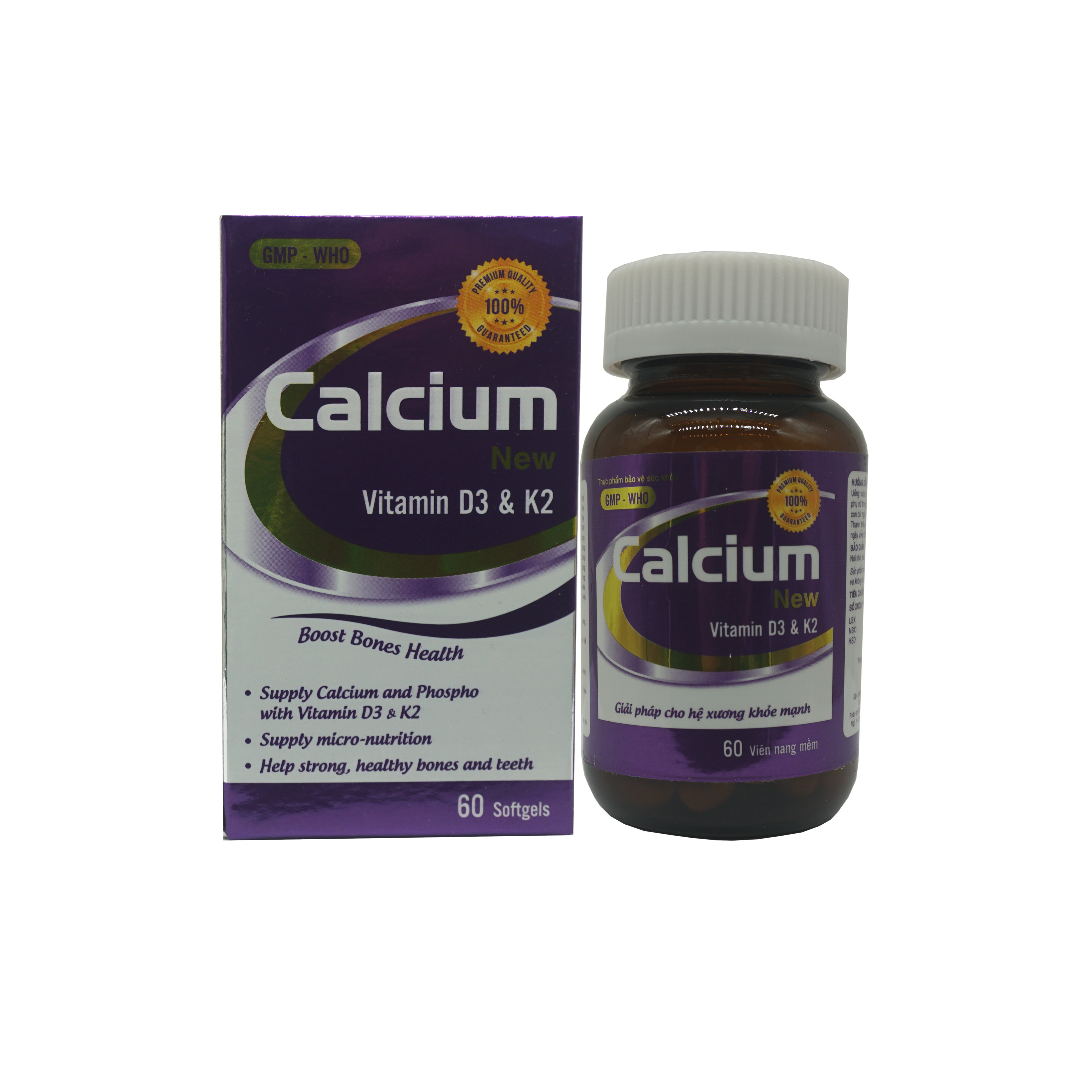Thực phẩm bảo vệ sức khỏe Calcium New Vitamin D3&K2 chống loãng xương, xốp xương