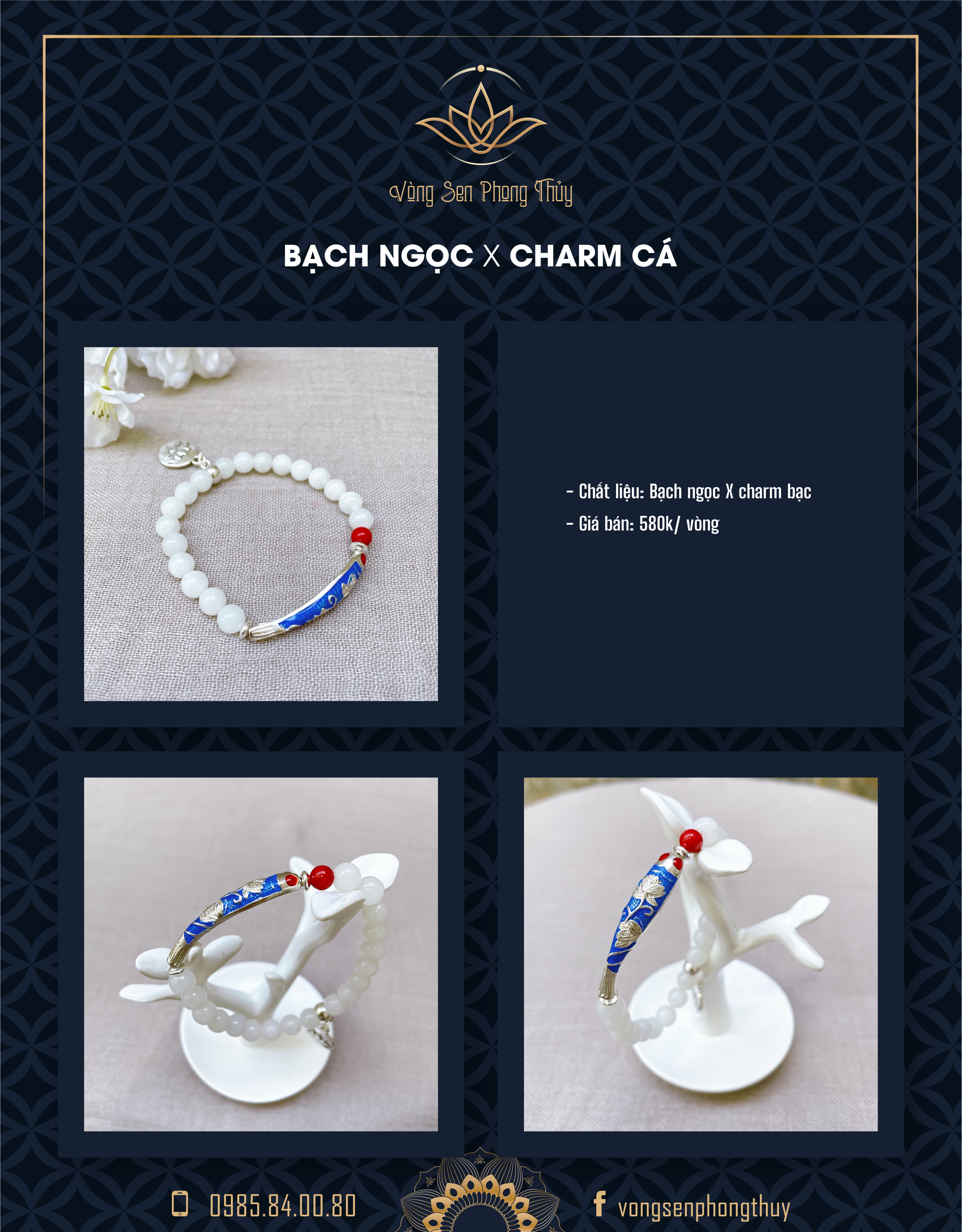 BẠCH NGỌC X CHARM CÁ