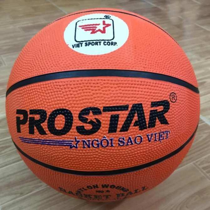 Quả Bóng Rổ ProStar Số 7 Cao Su (Cam) Tặng Kim Bơm Bóng Và Lưới Đựng Bóng