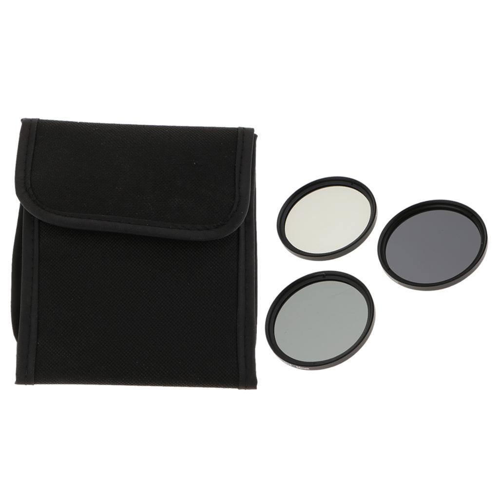 3-Piece Multi-Coated Glass Filter Kit  for 55mm DSLR Lens