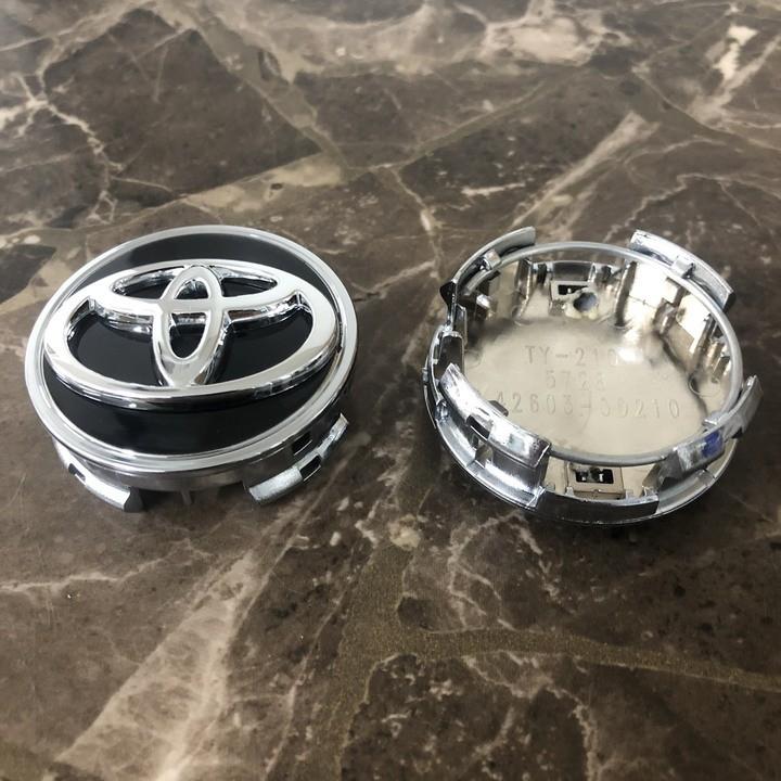 Logo chụp mâm, ốp lazang bánh xe ô tô Toyota đường kính 53MM