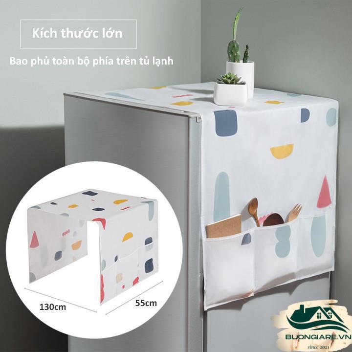 Tấm Phủ Tủ Lạnh, Che Tủ Lạnh Chống Thấm Nước, Đựng Đồ Tiện Dụng