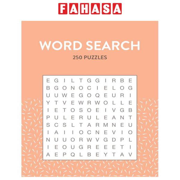 Sách ngoại văn: 250 Puzzles - Word Search - Pastel Orange