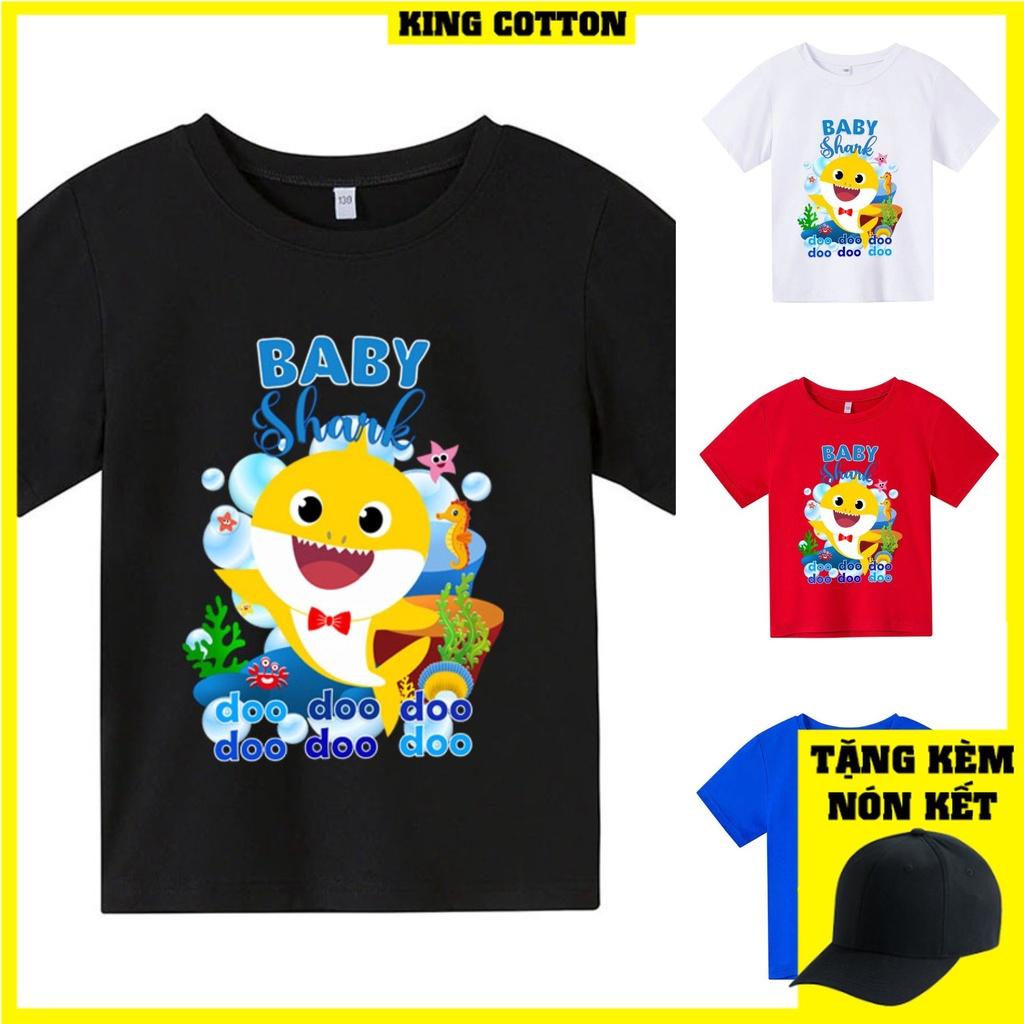 Áo thun trẻ em BABY SHARK 3, 4 màu, có size người lớn, Anam Store