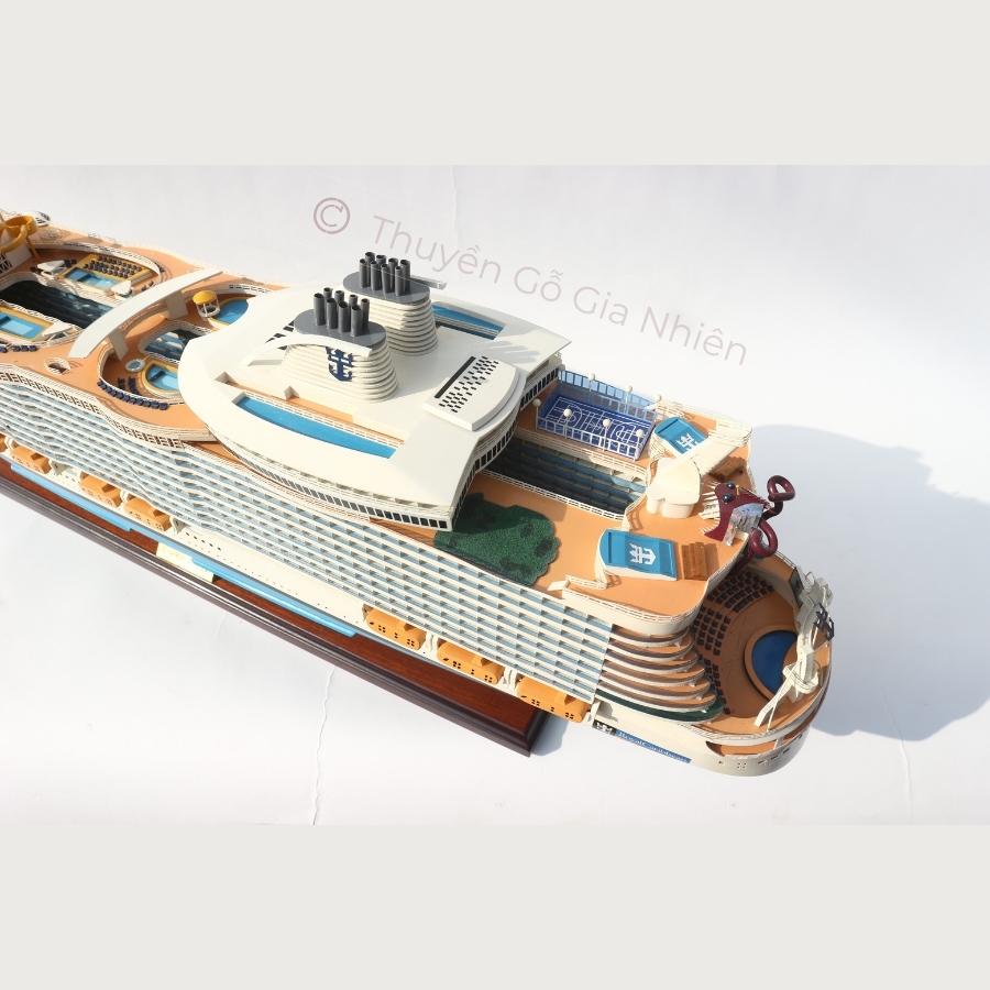 [Giá xưởng] Mô Hình Thuyền Gỗ Trang Trí Phong Thủy Dạng Thuyền Du Lịch HARMONY OF THE SEAS Chính Hãng, Hàng Xuất Khẩu Chất Lượng Cao