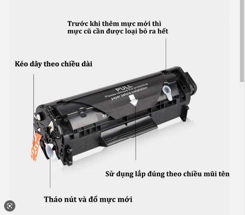 Hộp mực 12a - dùng chung máy in 2900 - 3000 mã Hộp mực Q2612A/FX9