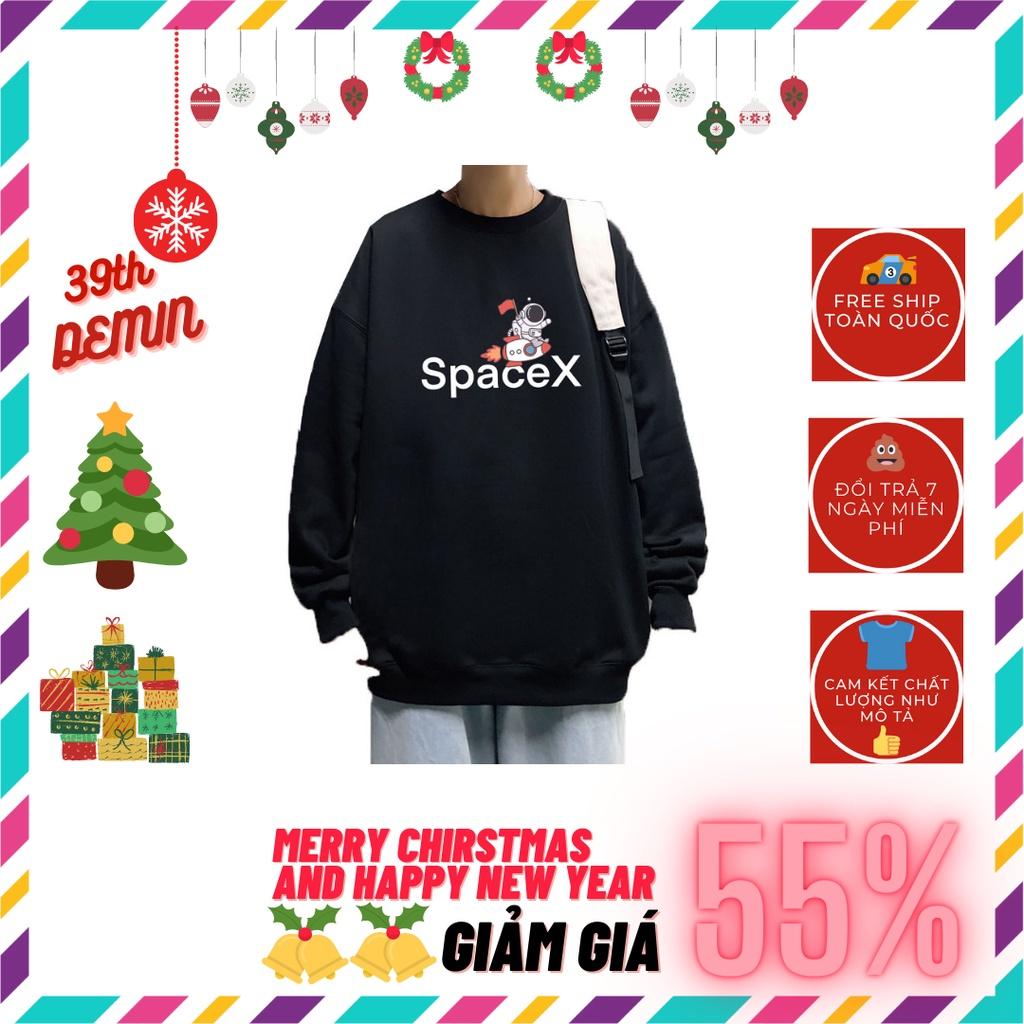 Áo nỉ SPACEX phong cách Hip Hop graffiti sweater unisex Form rộng Free Size