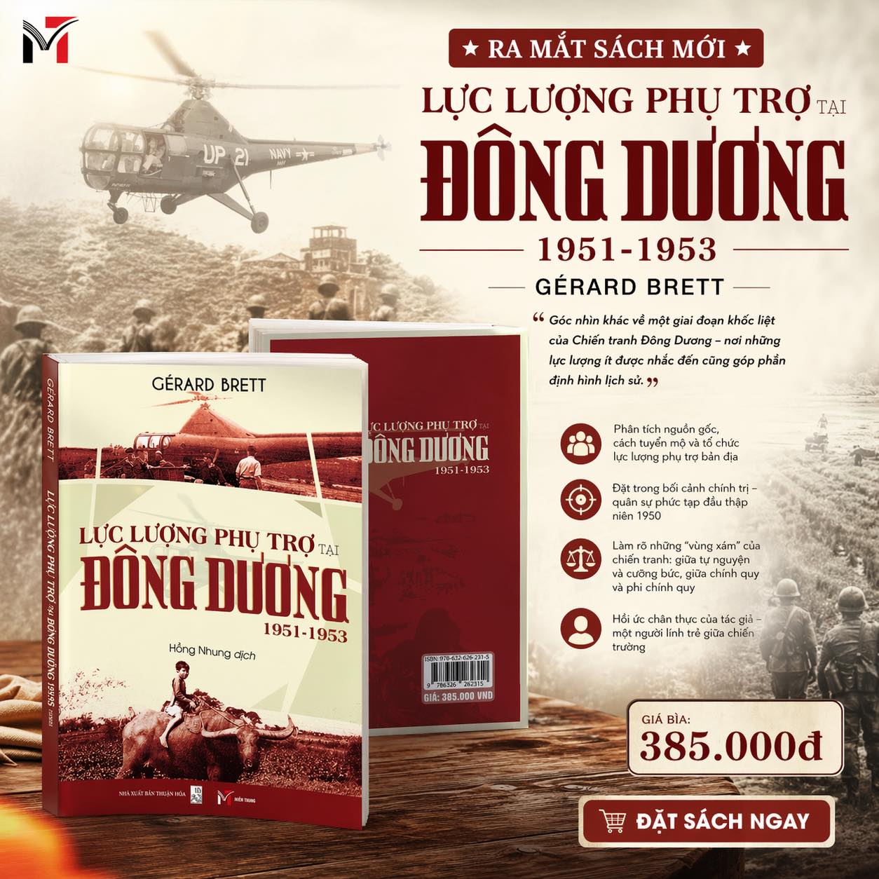 Sách : “LỰC LƯỢNG PHỤ TRỢ TẠI ĐÔNG DƯƠNG 1951–1953”