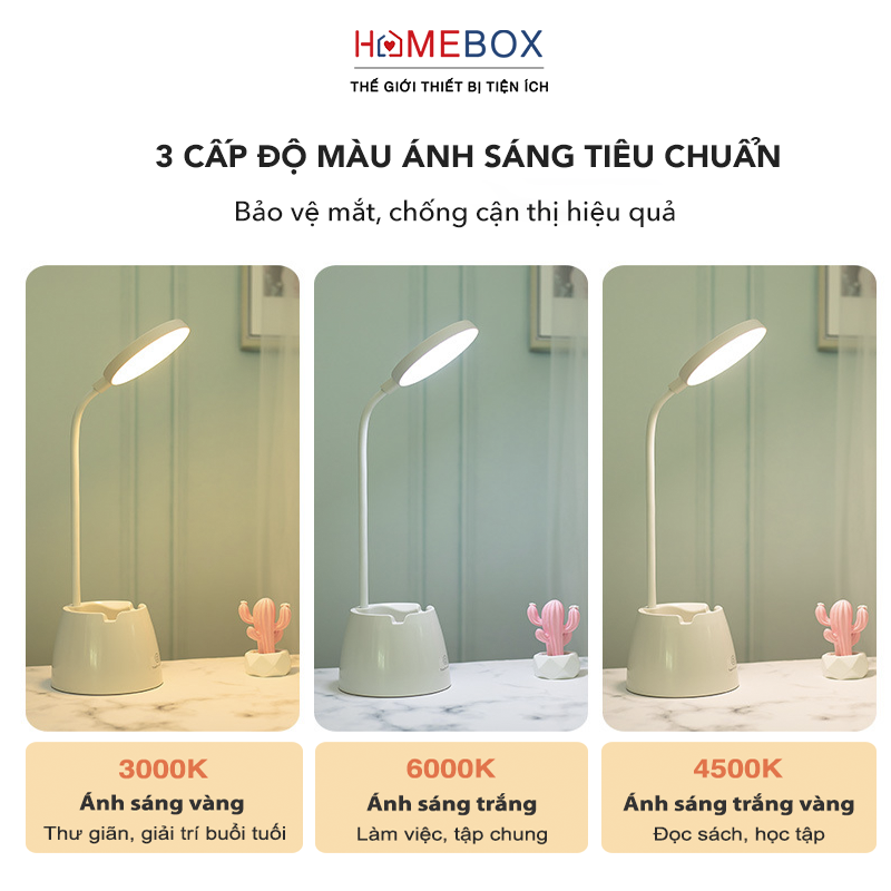 Đèn Bàn Học Đọc Sách, Đèn Bàn Làm Việc Sang Trọng, Đèn Ngủ Cao Cấp (Học Sinh, Sinh Viên, Văn Phòng) LED Chống Cận 03 Mức Độ Sáng, Cảm Ứng Tích Điện Pin 4000mAh Mẫu YL906 - Chính Hãng JYooHome