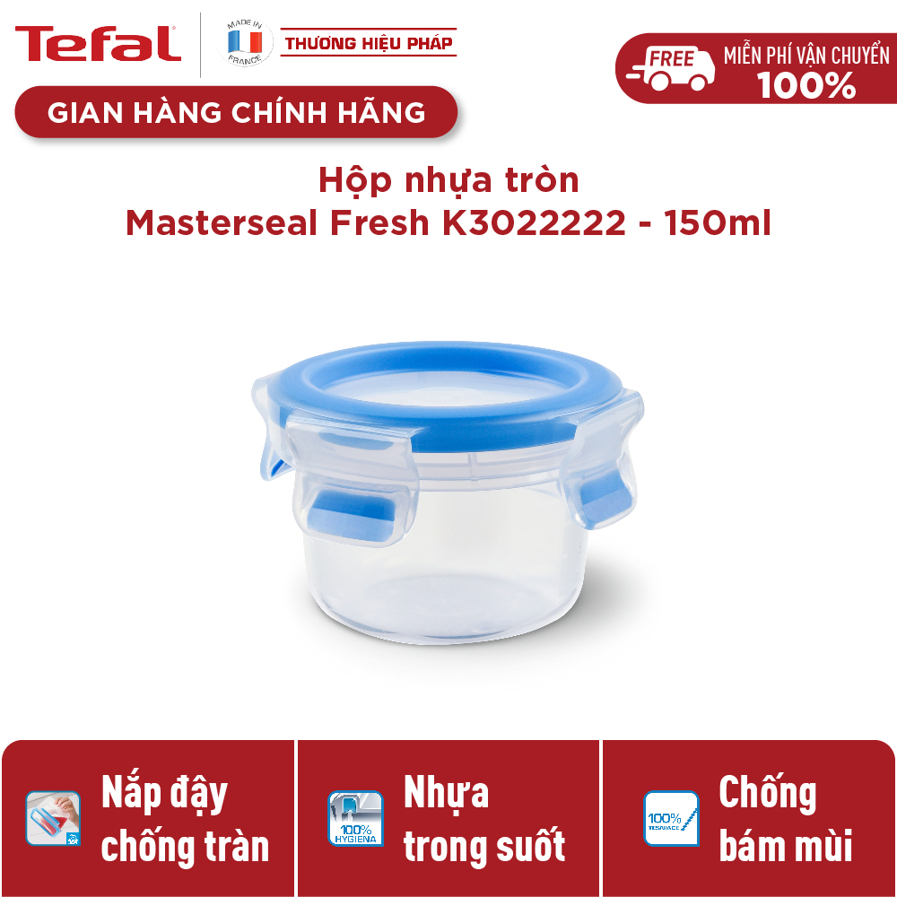 Hộp bảo quản thực phẩm nhựa Tefal Masterseal Fresh 150ml - Hàng chính hãng