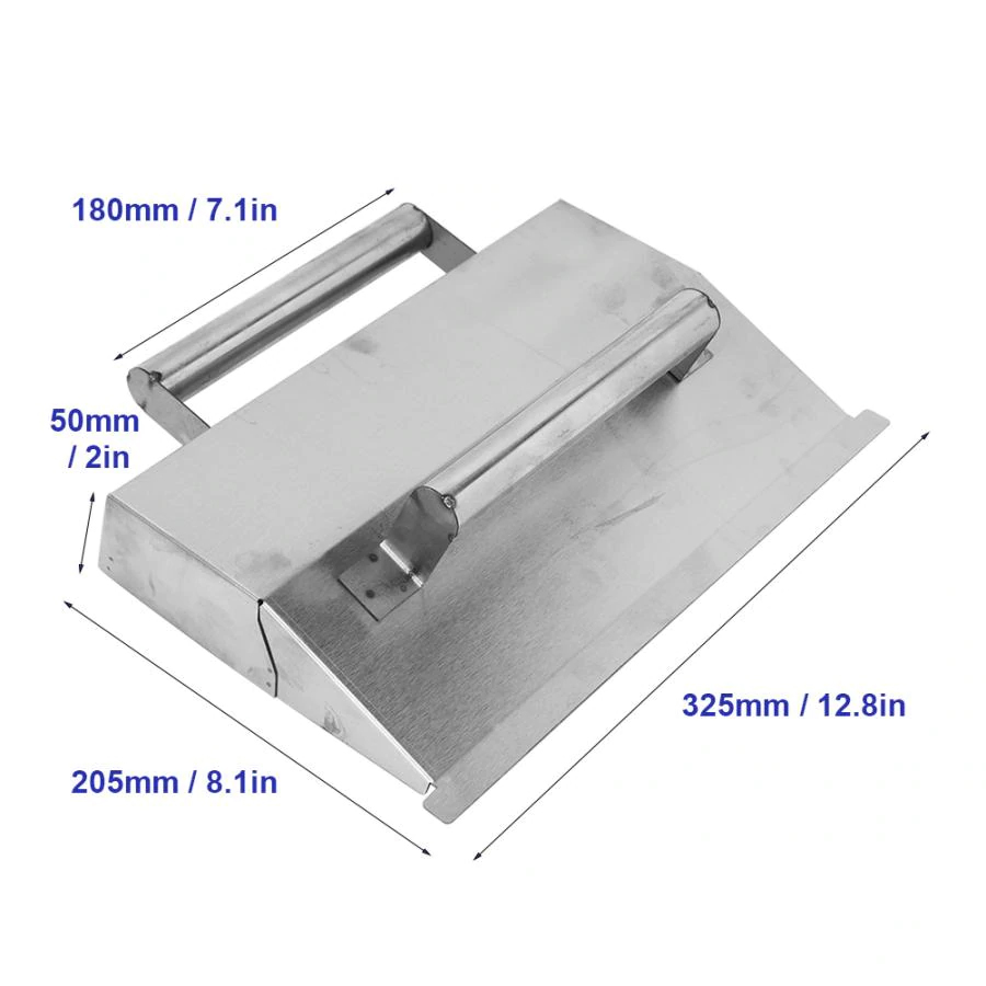 Máng trát tường siêu tốc bằng inox dày 0.8mm cỡ 325 x 205 x 50mm