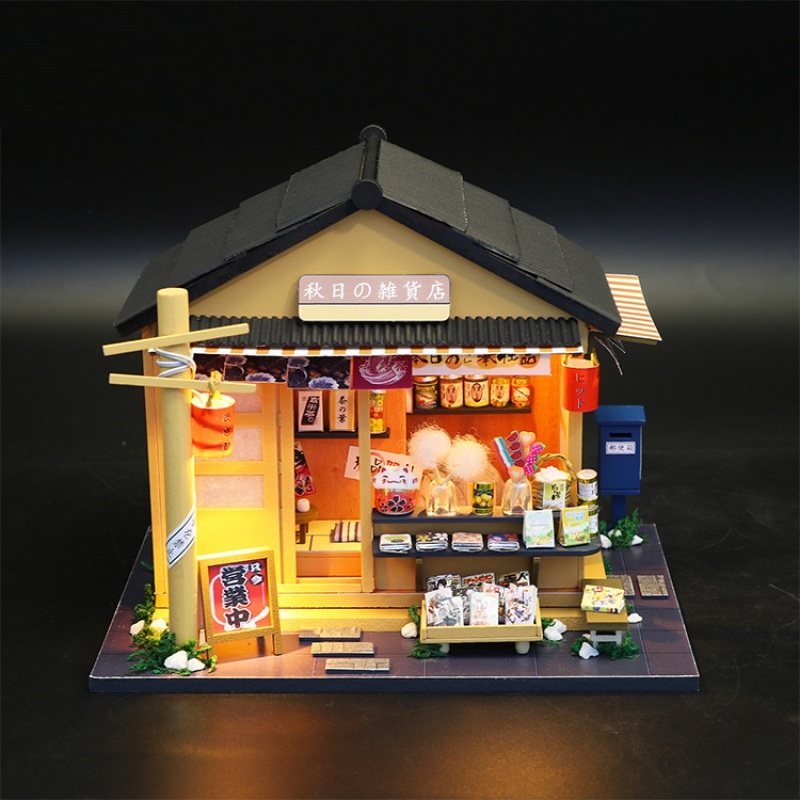 Mô hình nhà DIY Doll House Memory Of Autumn Grocery Store Kèm Mica Chống bụi và Dụng cụ lắp ráp