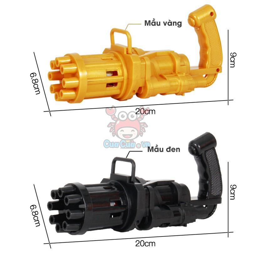 Đồ chơi súng bắn bong bóng xà phòng 8 nòng,Súng máy thổi bong bóng  cho bé