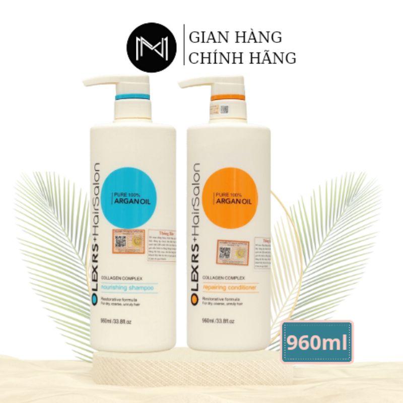 Dầu cặp bộ gội xả Olexrs Hair Salon Argan oil 500ml/960ml - Mọc Tóc, Chong Rụng Tóc, Tóc Nhuộm