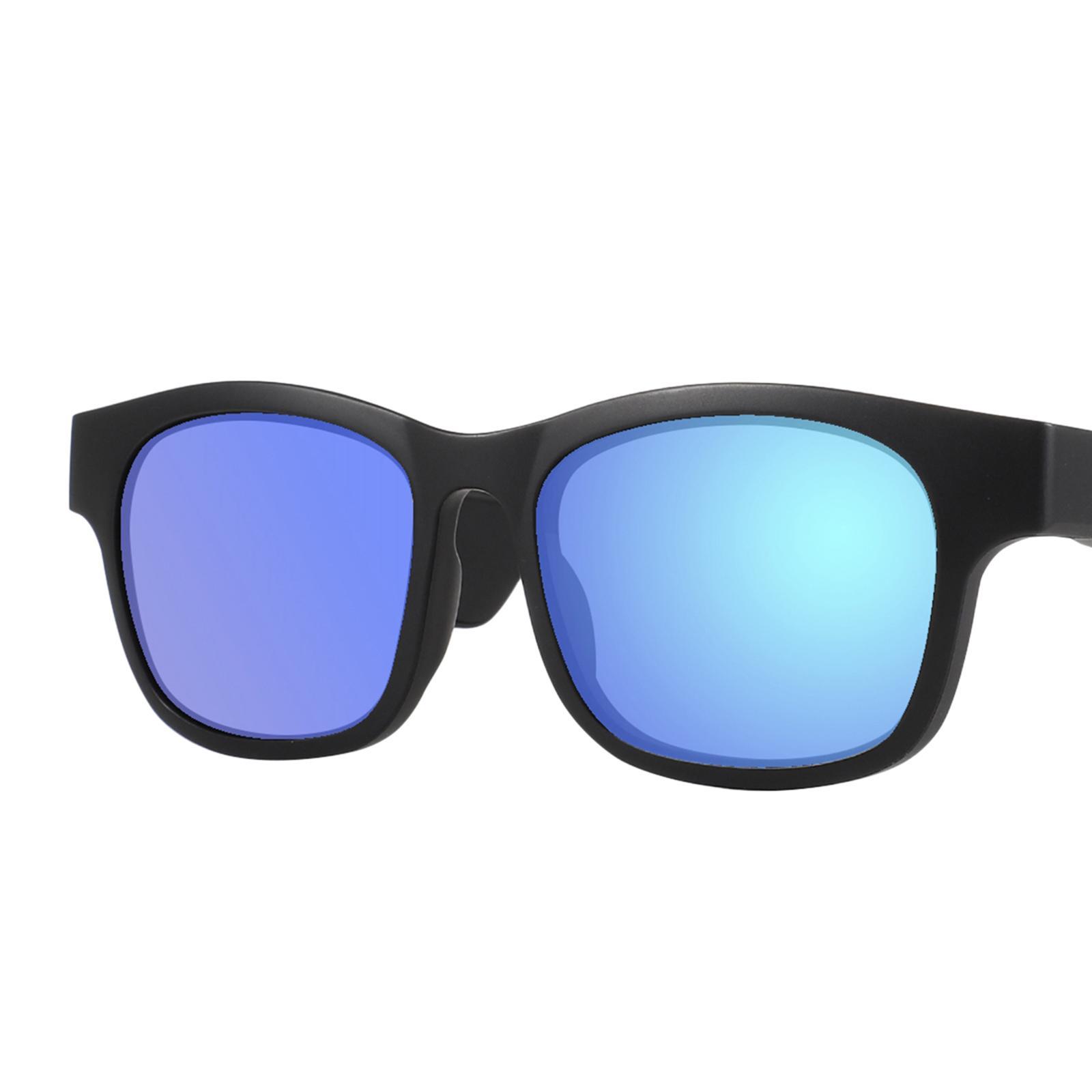 Conduction Glasses Sunglasses Bluetooth Wireless Headset Blue