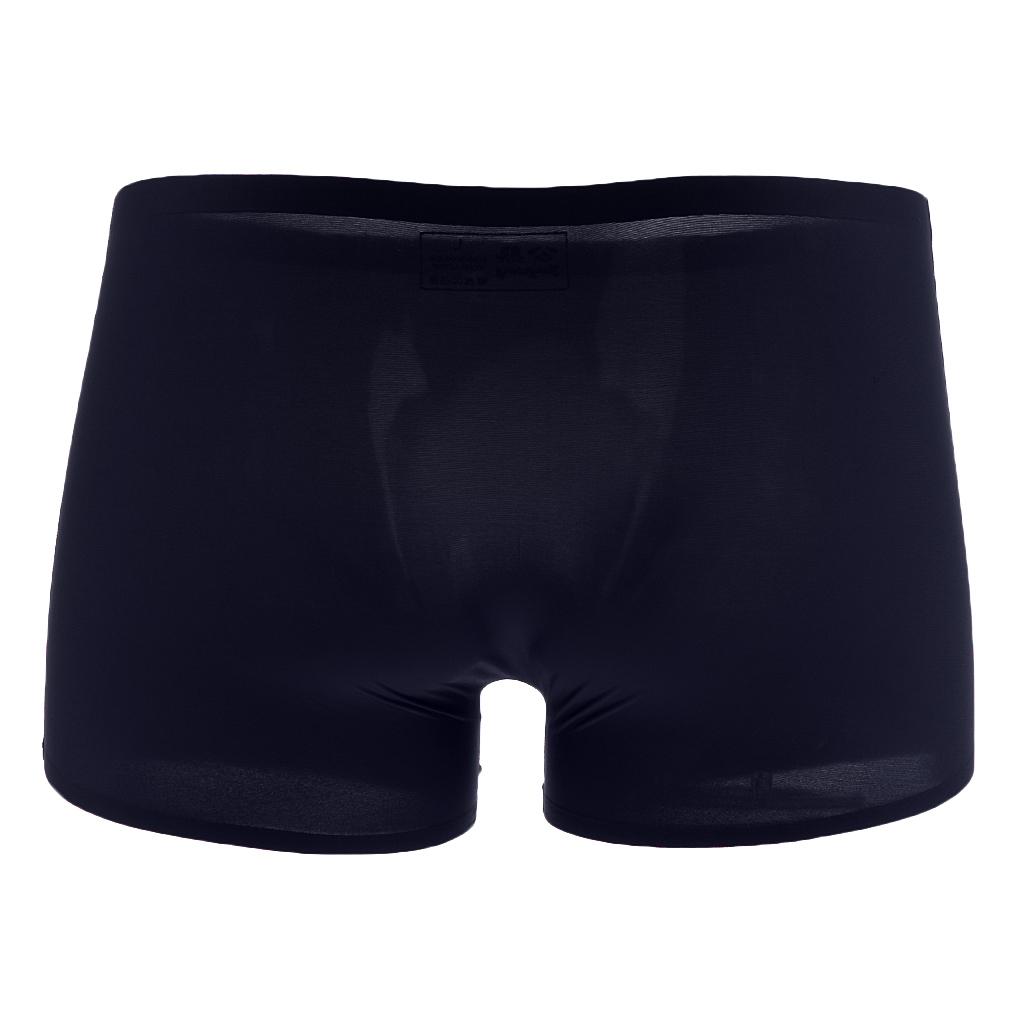 Men's Solid Color Boxer Briefs Underwear Underpants Swimwear Trunks M-2XL