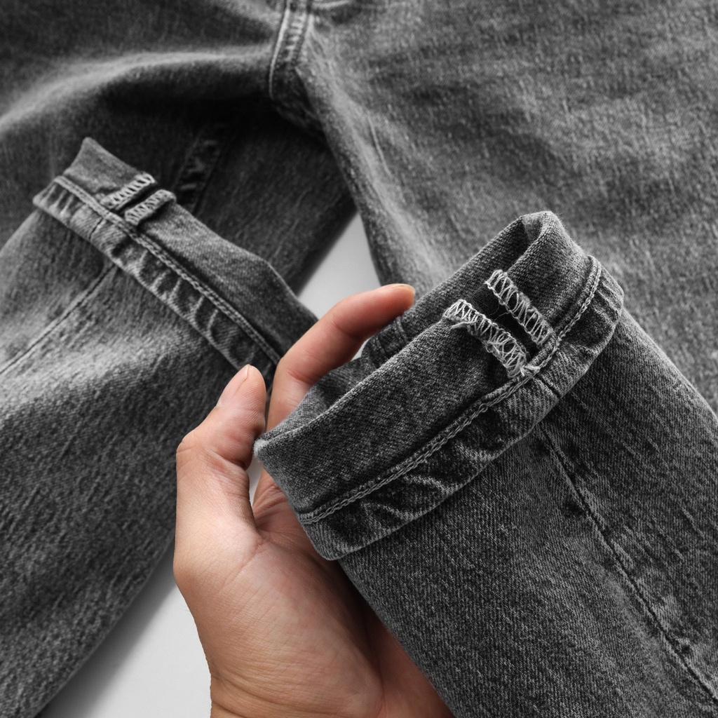 Quần jeans nam VNXK form slimfit màu Xám đậm / Xám nhạt wash trơn - LASTORE MENSWEAR