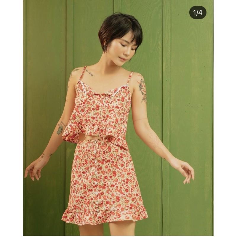 Hoachoem - Áo Lola Pointelle Croptop + Chân Váy Lola Pointelle Mini Skirt