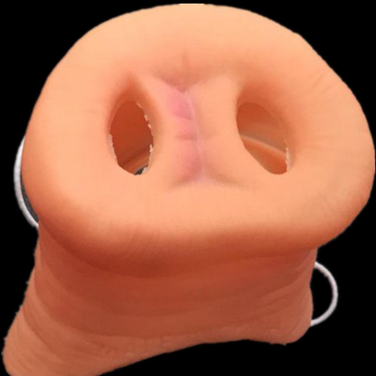 Simulation Pig Nose Prop Costume Accessory Dress up Cosplay Rubber Animal Hog Snout for Girls, Boys, Halloween, Festival, Role Play, Party