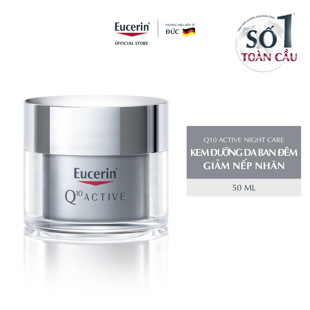 Kem dưỡng da ban đêm giảm nếp nhăn Eucerin Q10 Active Night Care 50ml