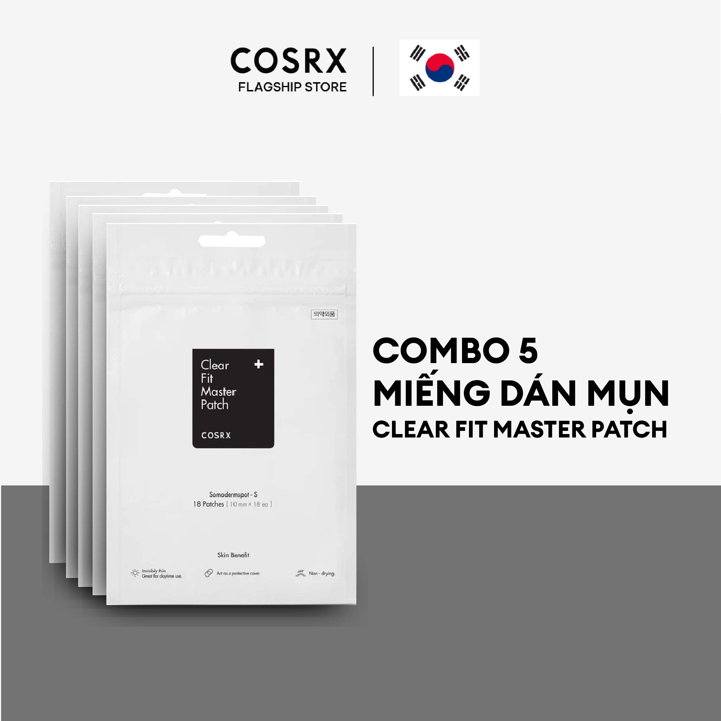 Combo 5 Miếng dán mụn COSRX Clear Fit Master Patch 18 miếng/gói