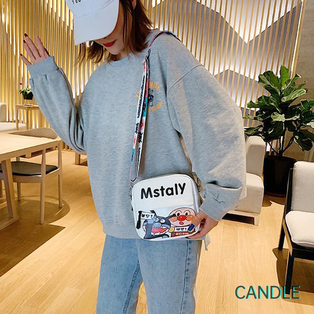 Túi Da Pu Đeo Chéo In Họa Tiết Hoạt Hình Xinh Xắn Dành Cho Nữ