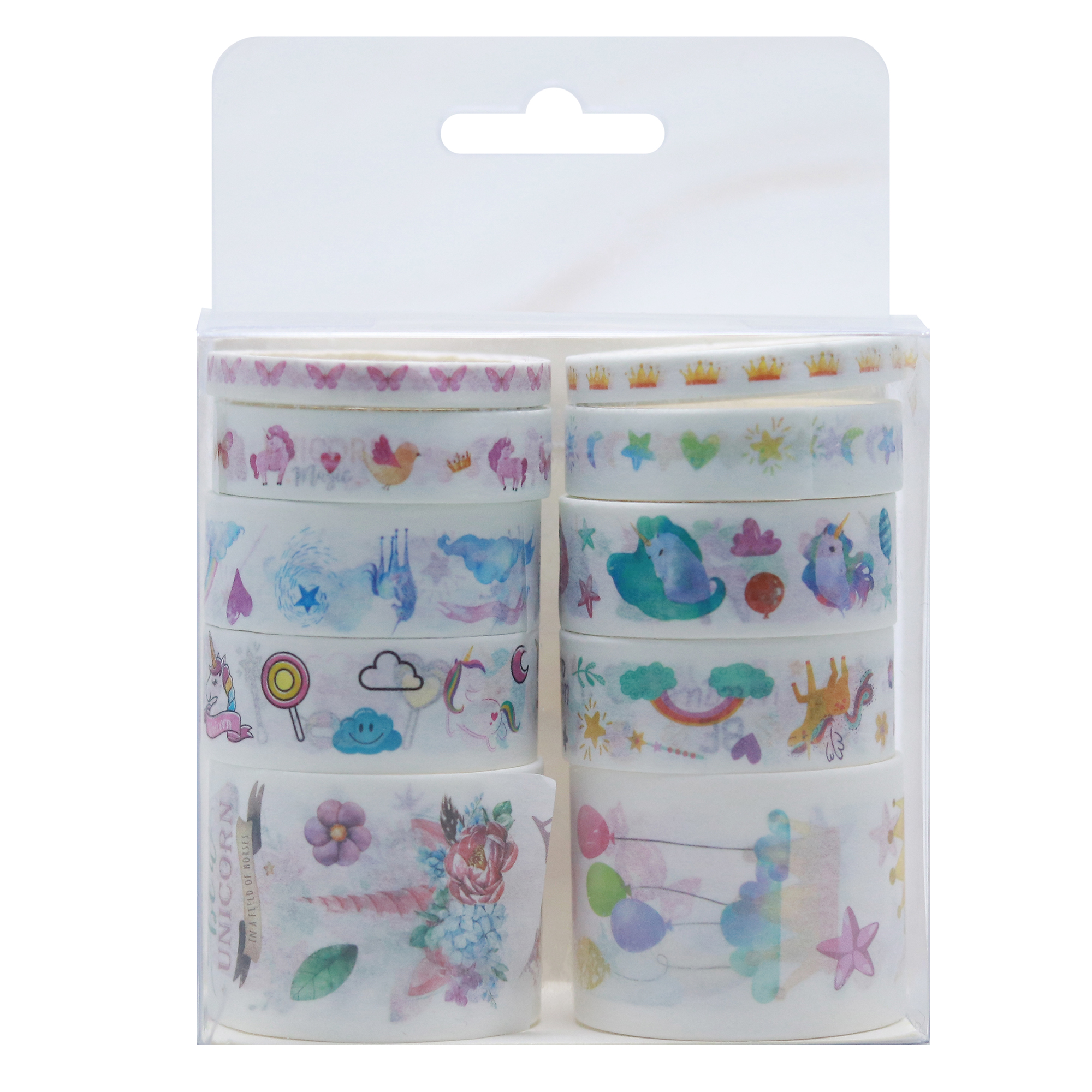 Set 10 cuộn băng dính washi tape trang trí planner (Mẫu Ngẫu nhiên)