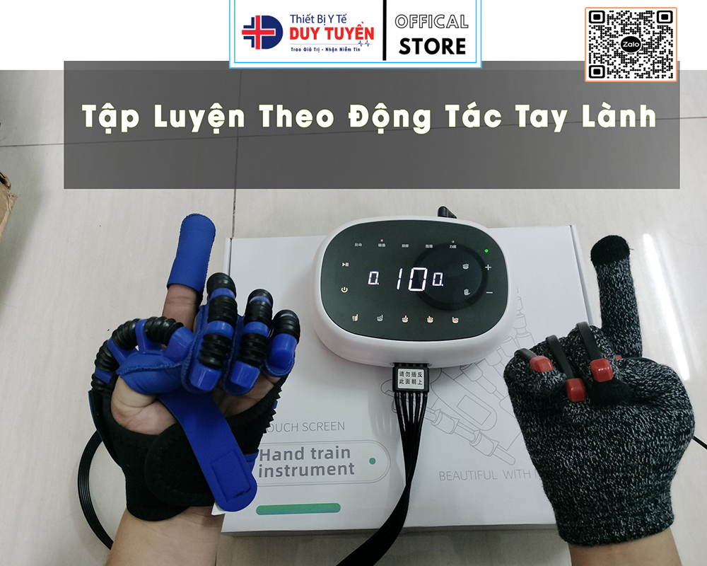 Máy Tập Phục Hồi Bàn Tay Cho Người Liệt Cao Cấp Nhiều Chế Độ Tập Kết Hợp Các Ngón Tay Giúp Người Bệnh Phục Hồi Nhanh