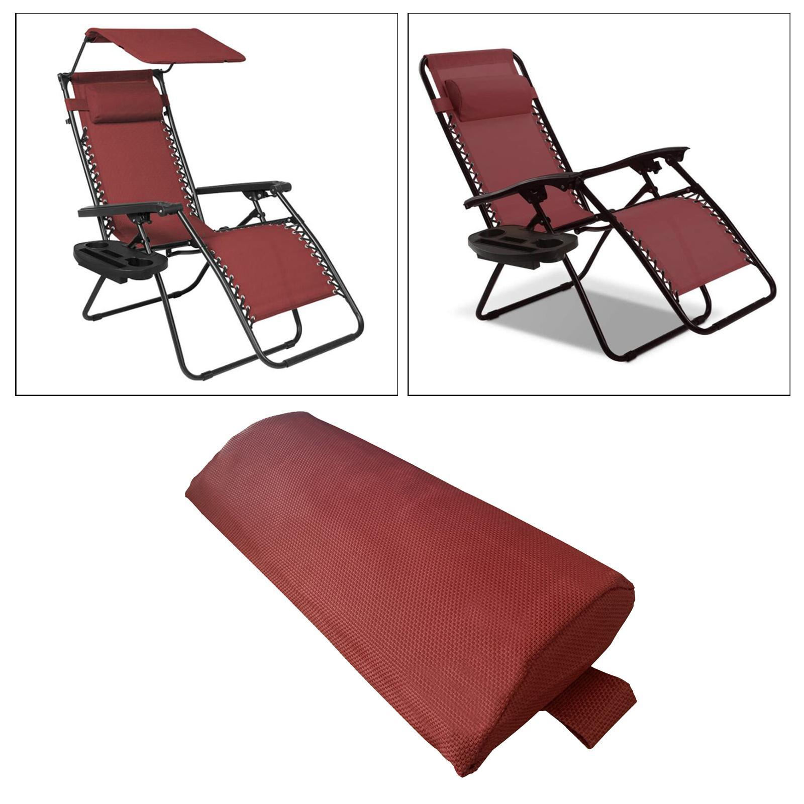 2X Headrest Pillow Lounge Chair Pillow Adjustable Beige
