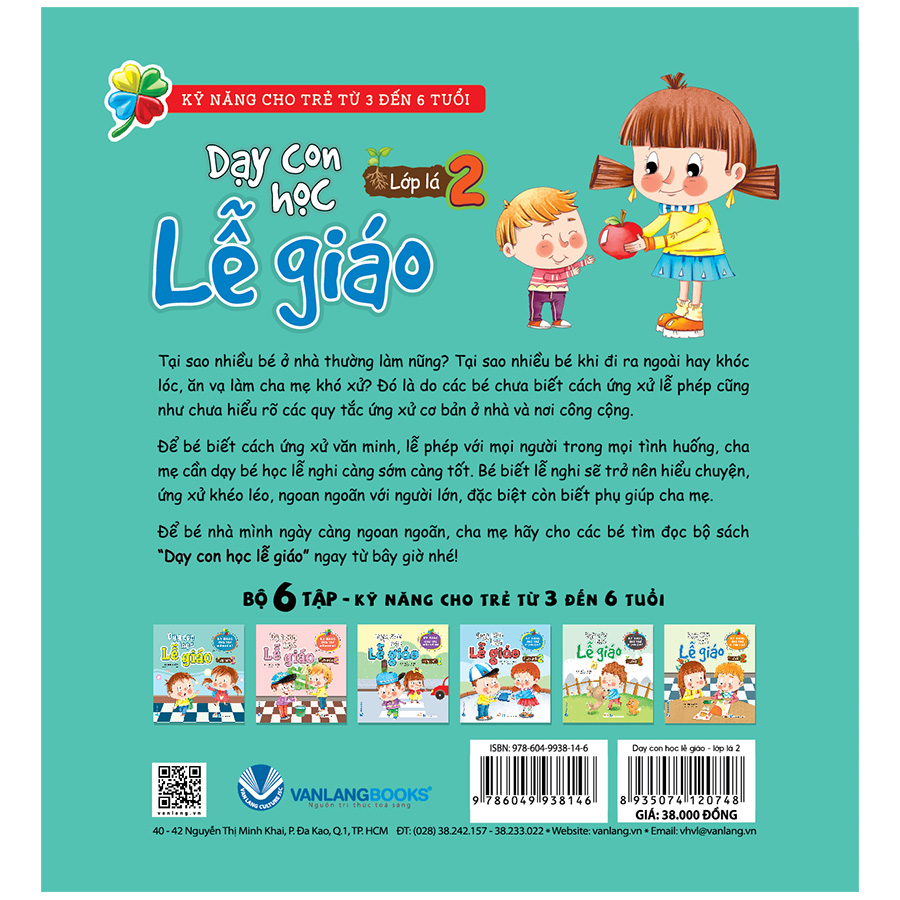 Dạy Con Học Lễ Giáo – Lớp Lá 2 (Kỹ Năng Cho Trẻ Từ 3 Đến 6 Tuổi)