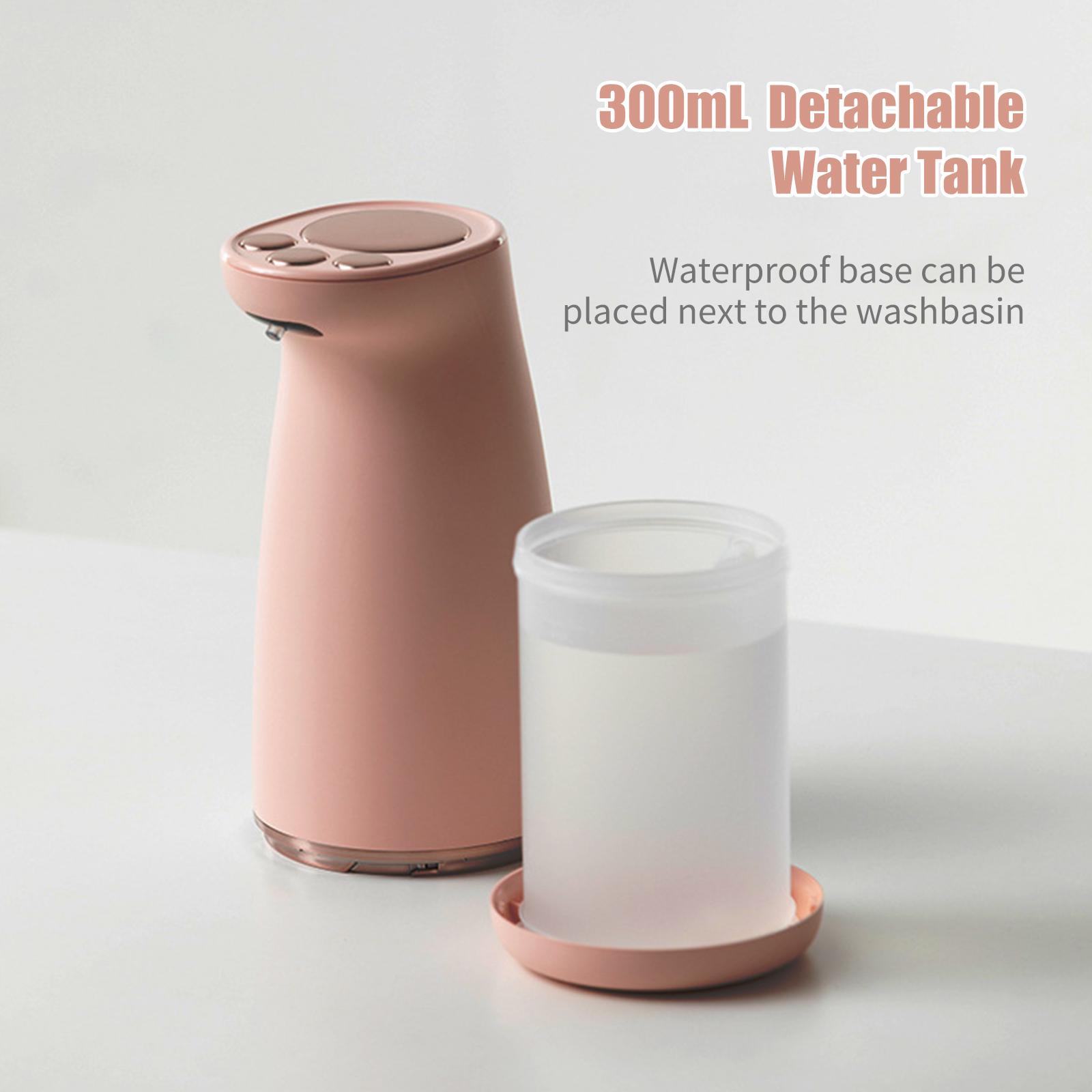 Máy Xịt Xà Phòng Tạo Bọt Tự Động 300Ml Hồng Ngoại Để Bàn Có Thể Sạc Lại