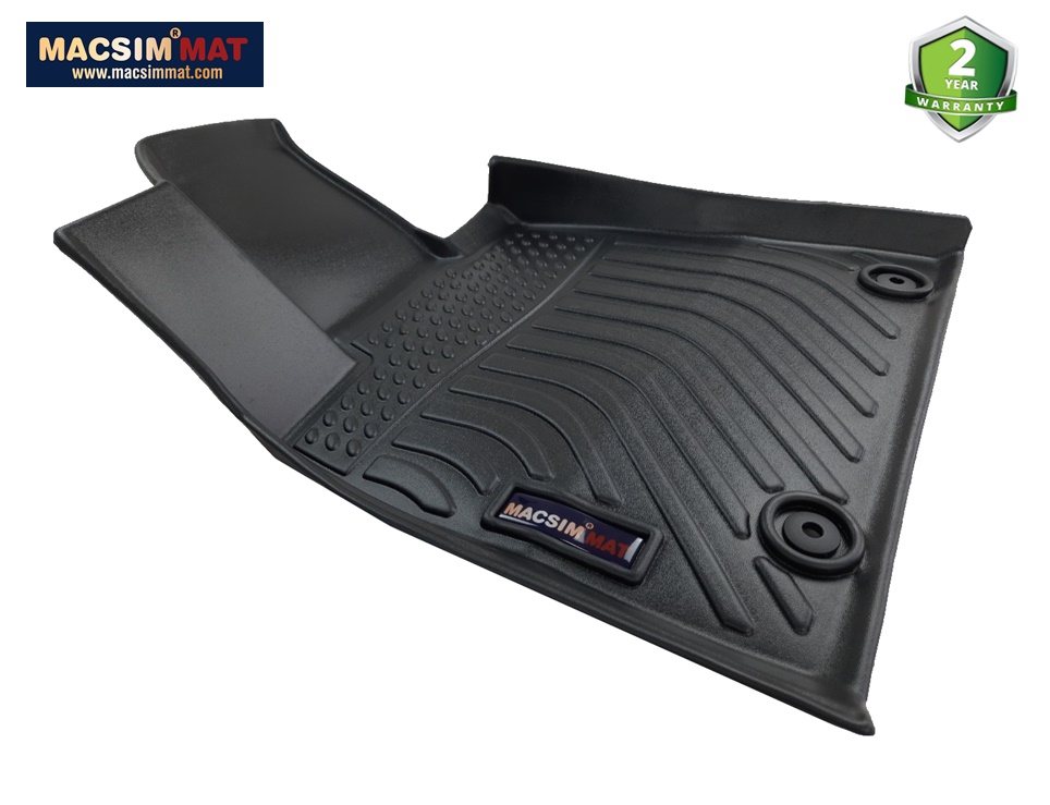 Thảm lót sàn xe ô tô Hyundai Genesis G80 Nhãn hiệu Macsim chất liệu nhựa TPV cao cấp màu đen