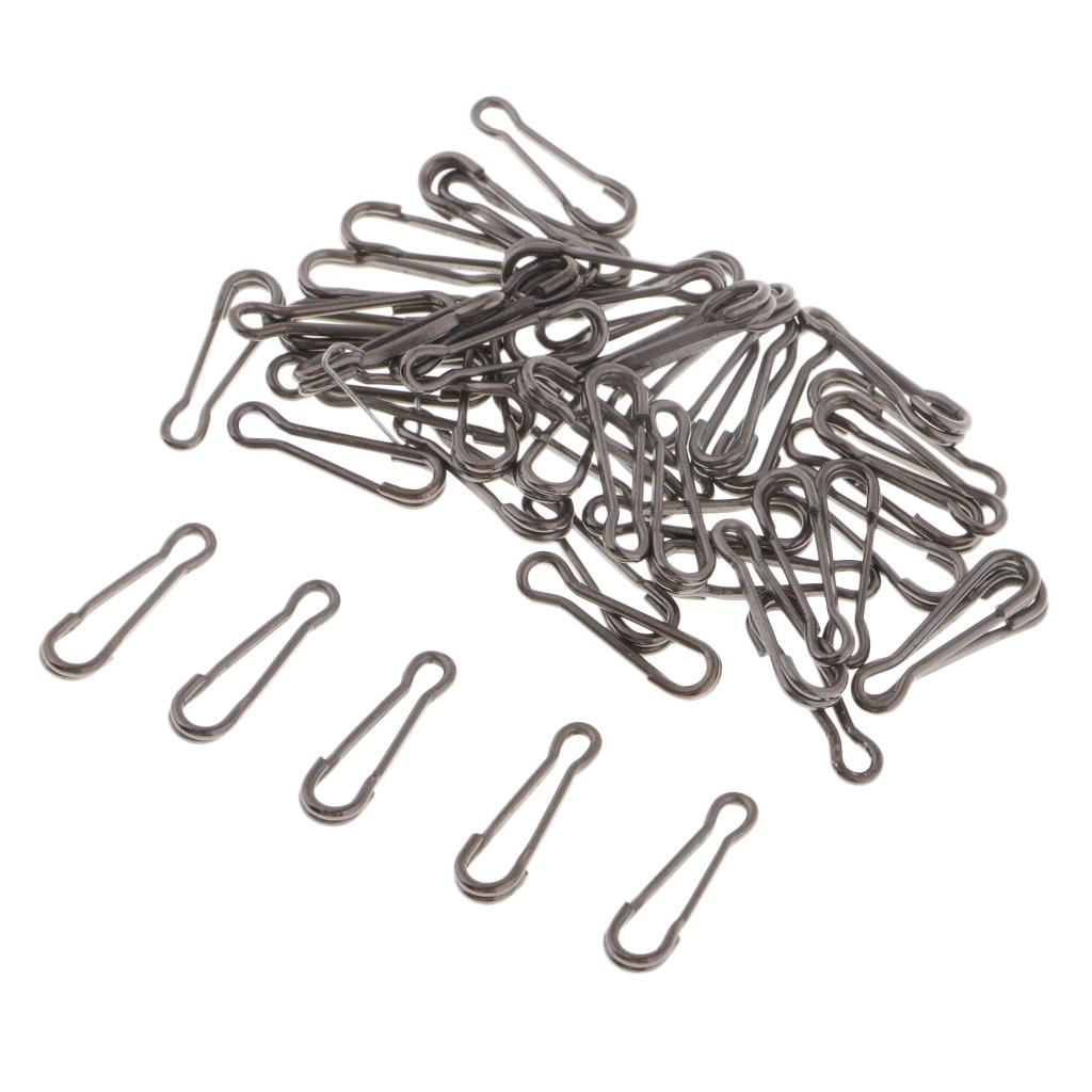 200x Carp Fishing Tackle Swivels Quick Change Hawaiian Snaps Clips Rig Rings