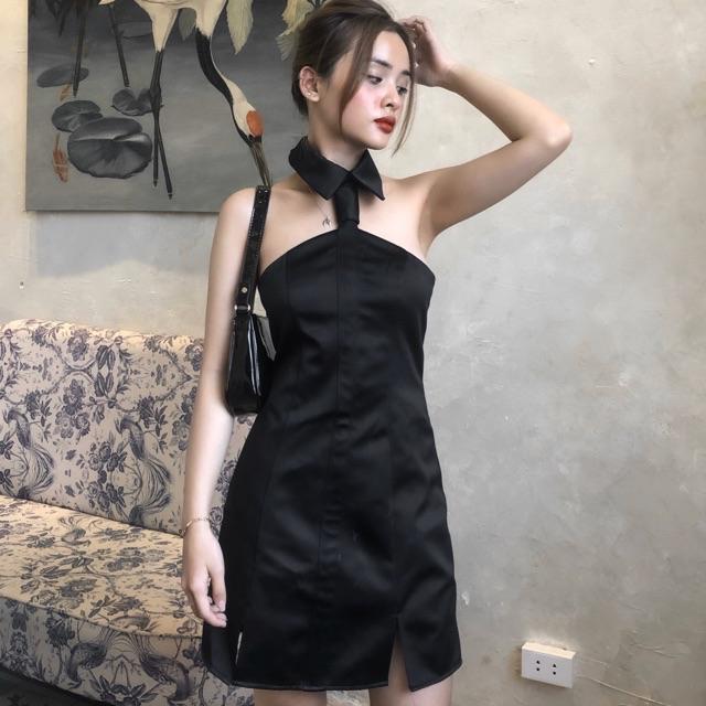 Đầm body cổ sơ mi