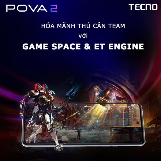 Tecno Pova 2 6GB l 128GB - Điện Thoại Thông Minh Chiến Game Cực Đỉnh - Hàng Chính Hãng