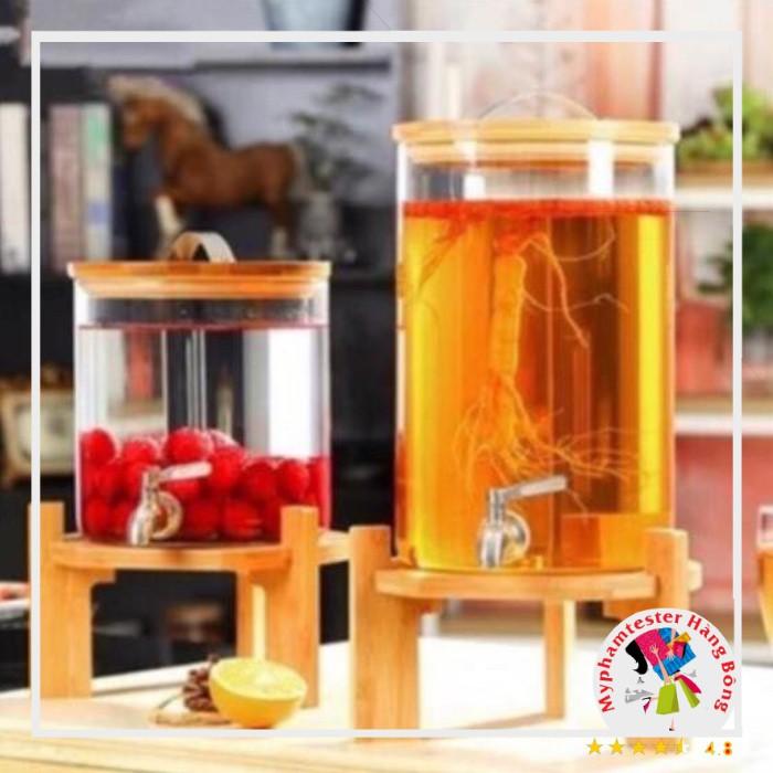 Bình đựng nước thuỷ tinh có vòi rót