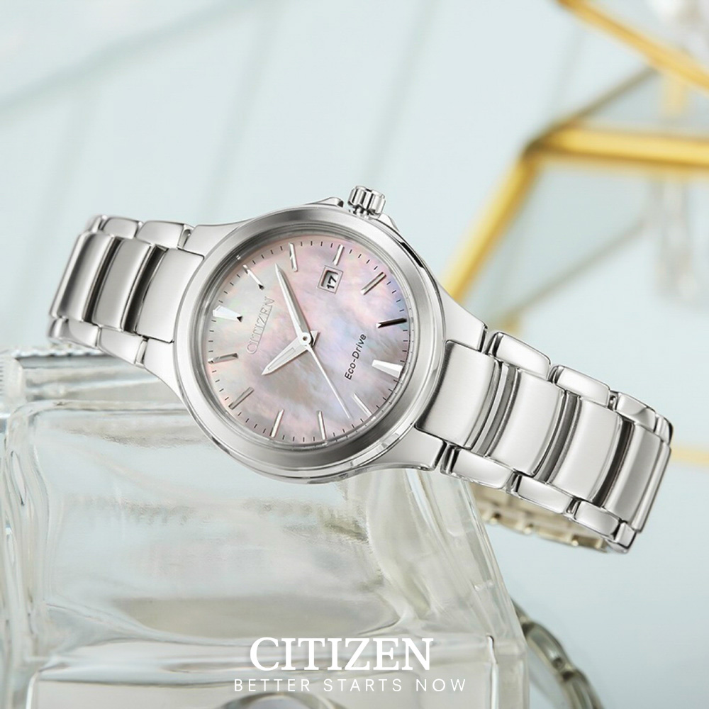 Đồng Hồ Nữ Citizen Eco-Drive Dây Thép Không Gỉ EW2520-56Y - Mặt Xà Cừ (29.7mm)