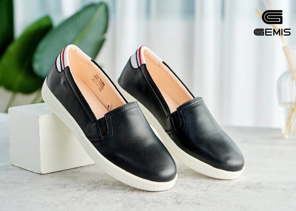 Giày mọi nữ da bò, Giày Slipon da bò mũi tròn cực êm chân