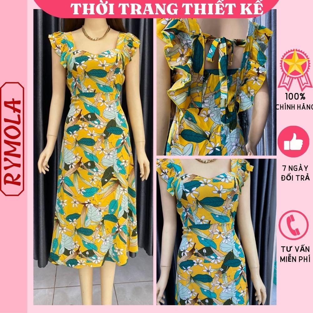 Đầm Maxi Đi Biển Dài Hở Lưng Hoa Nhí Mola Maxi 2 Dây Cánh Tiên