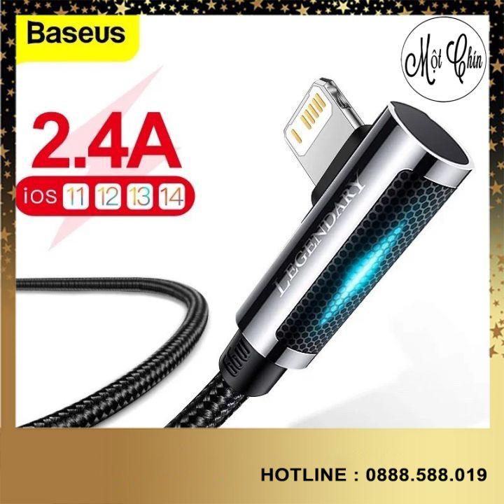 Cáp sạc  Baseus Legend Series Elbow Fast Charging Data Cable USB to iP ( 2.4A, 480Mbps ) -Hàng Chính Hãng