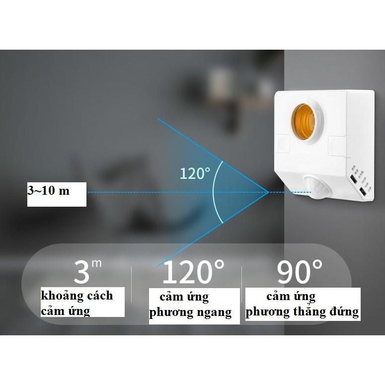 Đuôi đèn cảm ứng chuyển động hồng ngoại E27