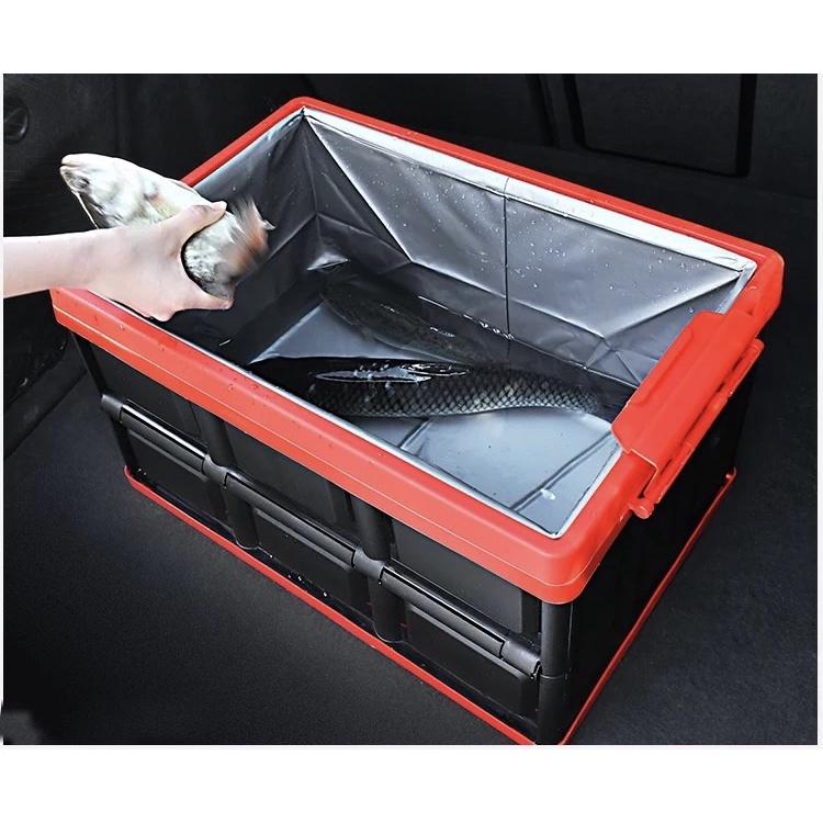 Thùng Đựng Đồ Ô Tô Xeyeuauto Nhựa ABS Nguyên Khối Gấp Gọn Đa Năng Dung Tích 56 Lít Để Cốp Sau Ô Tô