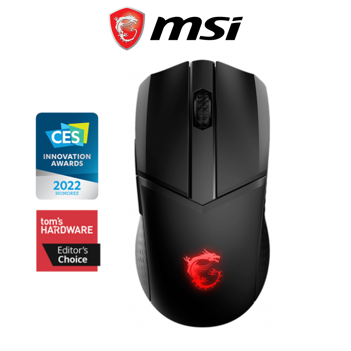 Chuột Gaming Không Dây MSI GM41 Lightweight Đèn LED RGB, 6 Nút, 6400 DPI Với 6 Mức DPI Kèm Dây Dù USB 2M - Hàng Chính Hãng