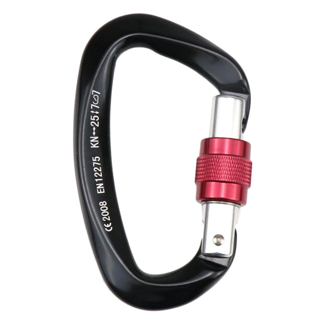 Aviation Aluminum Hammock Safety Carabiner D Type Keychain Buckle