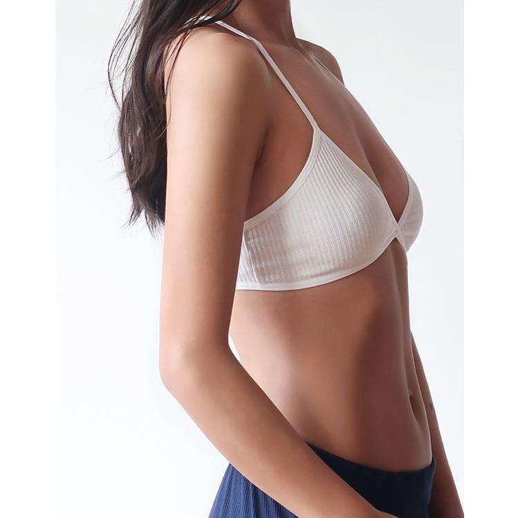 Áo Bralette Cotton Siêu Mỏng Dây Chéo Không Móc, Áo Lót Không Gọng Không Đệm Mềm Mịn Tự Nhiên Cá Tính B246