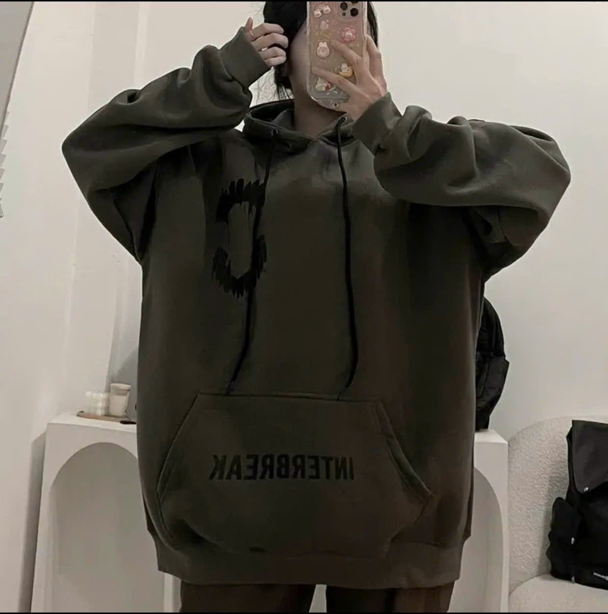 Áo Hoodie Chui Form Rộng Nam Nữ INTER