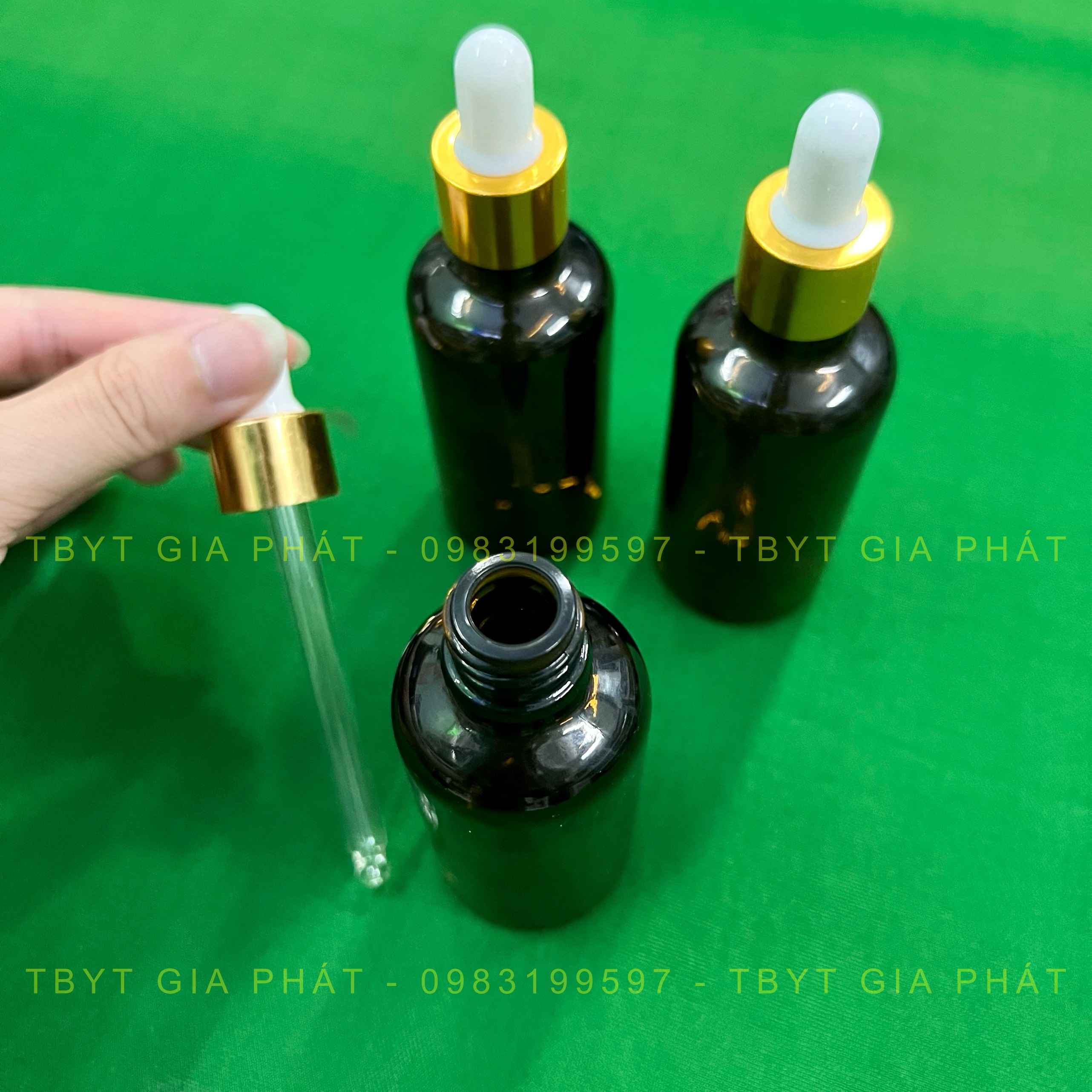 CHAI THUỶ TINH NÂU NẮP BÓP NHỎ GIỌT 50ML ĐỰNG SERUM