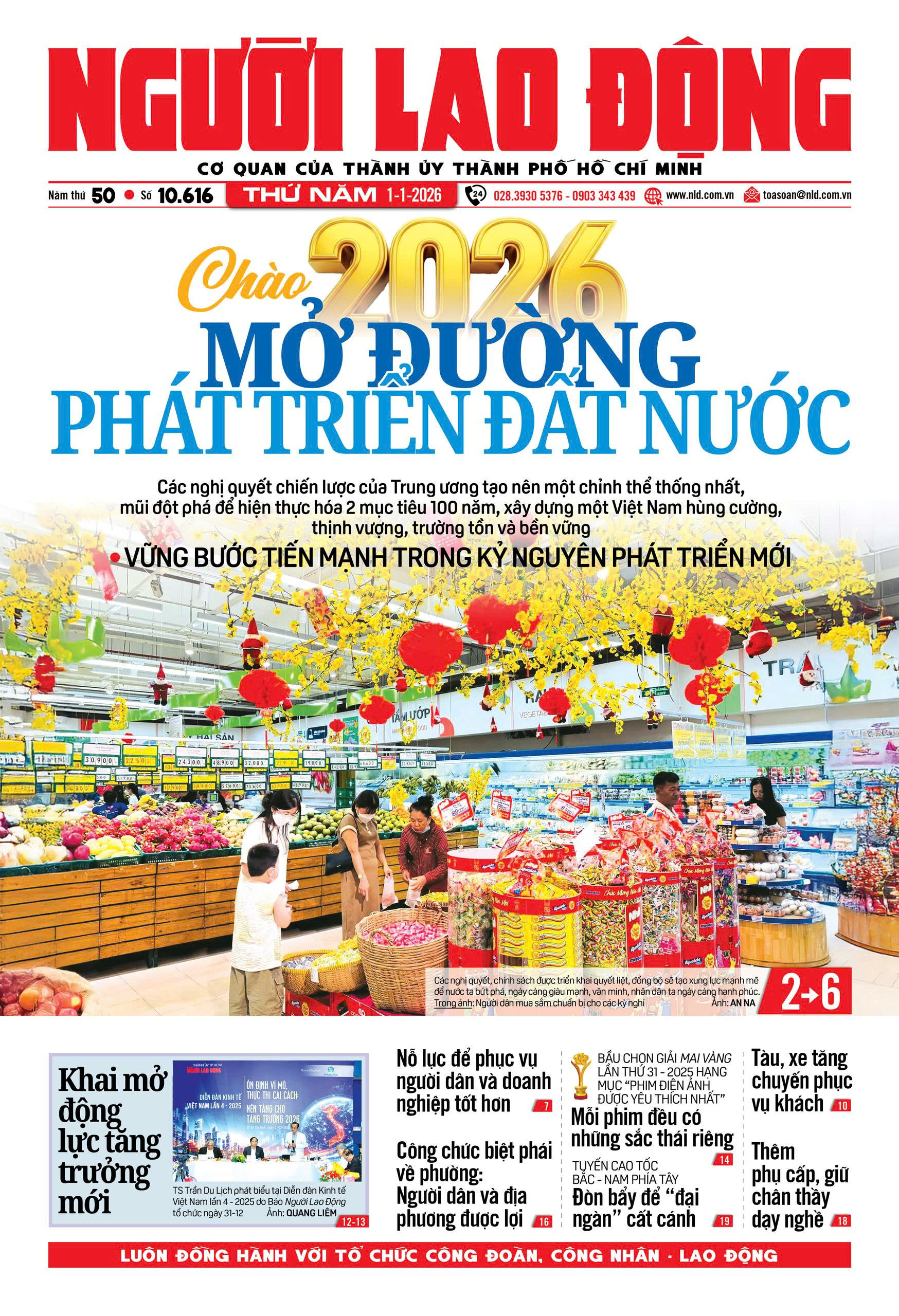 Nhật báo Người Lao Động từ ngày 29-12-2025 đến 04-01-2026